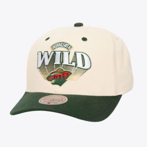 Mitchell & Ness Cream Minnesota Wild Horizon Pro Crown Snapback Hat Cream 1593805