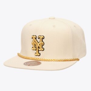 Mitchell & Ness Cream New York Mets Golden Ivory Snapback Hat Cream 1594220