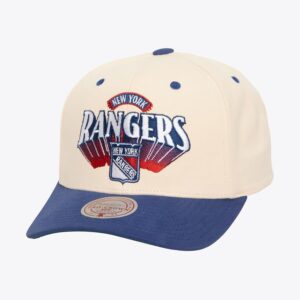 Mitchell & Ness Cream New York Rangers Vintage Hockey Horizon Pro Crown Snapback Hat Cream 1593765