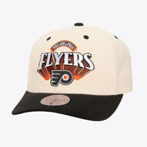 Mitchell & Ness Cream Philadelphia Flyers Vintage Hockey Horizon Pro Crown Snapback Hat Cream 1593781