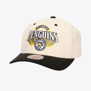 Mitchell & Ness Cream Pittsburgh Penguins Vintage Hockey Horizon Pro Crown Snapback Hat Cream 1593785