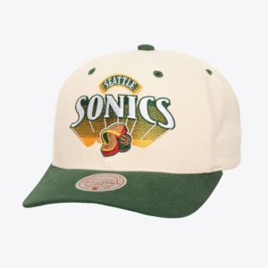 Mitchell & Ness Cream Seattle Supersonics Hardwood Classics Horizon Pro Crown Snapback Hat Cream 1592255