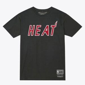 Mitchell & Ness Heather Charcoal Miami Heat MVP T-Shirt Black 1590984