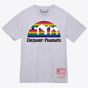 Mitchell & Ness Heather Gray Denver Nuggets Basic Logo T-Shirt Grey 1591002