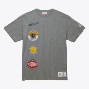 Mitchell & Ness Heather Gray Golden State Warriors City Collection T-Shirt Grey 1590600