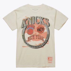 Mitchell & Ness Natural New York Knicks Hardwood Classics Crown Jewels T-Shirt Beige 1591232