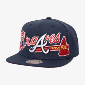 Mitchell & Ness Navy Atlanta Braves Day 4 Snapback Hat Blue 1594050