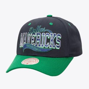 Mitchell & Ness Navy Dallas Mavericks Block Sweep Pro Adjustable Hat Blue 1592644