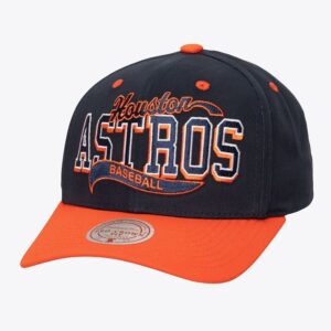 Mitchell & Ness Navy Houston Astros Block Sweep Pro Adjustable Hat Blue 1593908