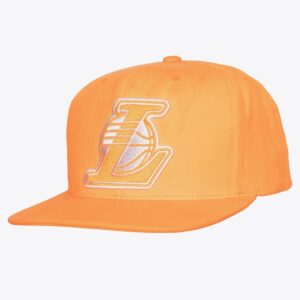 Baseball Cap Mitchell & Ness Orange Los Angeles Lakers Neon Highlighter Snapback Hat Orange 1593455