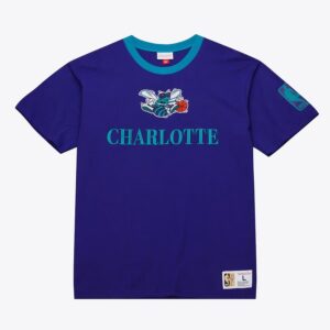 Mitchell & Ness Purple Charlotte Hornets Team OG 3.0 Vintage T-Shirt Violet 1590268