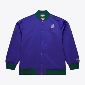 Mitchell & Ness Purple Milwaukee Bucks Team OG 3.0 Satin Full Snap Jacket Violet 1591649