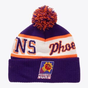 Mitchell & Ness Purple Phoenix Suns Hardwood Classics Block Sweep Cuffed Knit Hat with Pom Violet 1592655