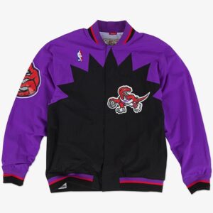 Bomber Mitchell & Ness Purple Toronto Raptors 1995-96 Authentic Full-Snap Warmup Jacket Violet 1591925