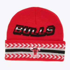 Mitchell & Ness Red Chicago Bulls Hardwood Classics Game On Cuffed Knit Hat Red 1593506