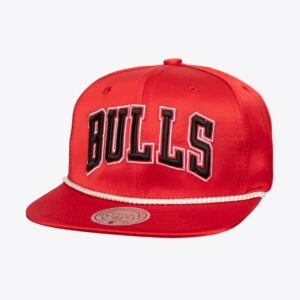 Mitchell & Ness Red Chicago Bulls Satin Dreams OG Snapback Hat Black 1593424