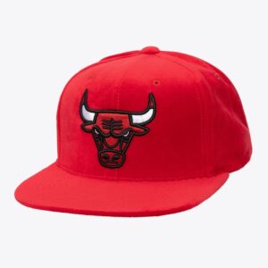 Mitchell & Ness Red Chicago Bulls Velor Snapback Hat Red 1592559