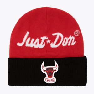 Mitchell & Ness Red Chicago Bulls x Just Don Hardwood Classics Cashmere Cuffed Knit Hat Red 1593351