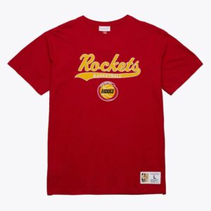 Mitchell & Ness Red Houston Rockets Vintage Logo Legendary Slub T-Shirt Black 1590912