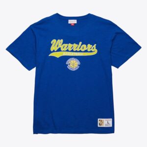 Mitchell & Ness Royal Golden State Warriors Vintage Logo Legendary Slub T-Shirt Blue 1590784