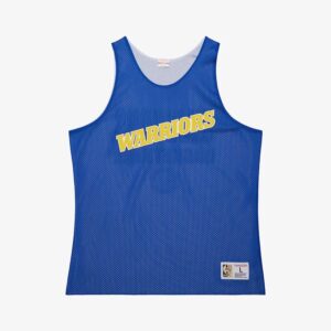 Mitchell & Ness Royal Golden State Warriors Vintage Logo Mesh Practice Tank Top Blue 1591373