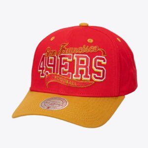 Mitchell & Ness Scarlet San Francisco 49ers Block Sweep Pro Adjustable Hat Red 1593883