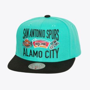 Mitchell & Ness Turquoise San Antonio Spurs Hardwood Classics City Love Snapback Hat Black 1593411