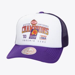 Mitchell & Ness White Phoenix Suns Hardwood Classics Champions Trucker Snapback Hat White 1593105